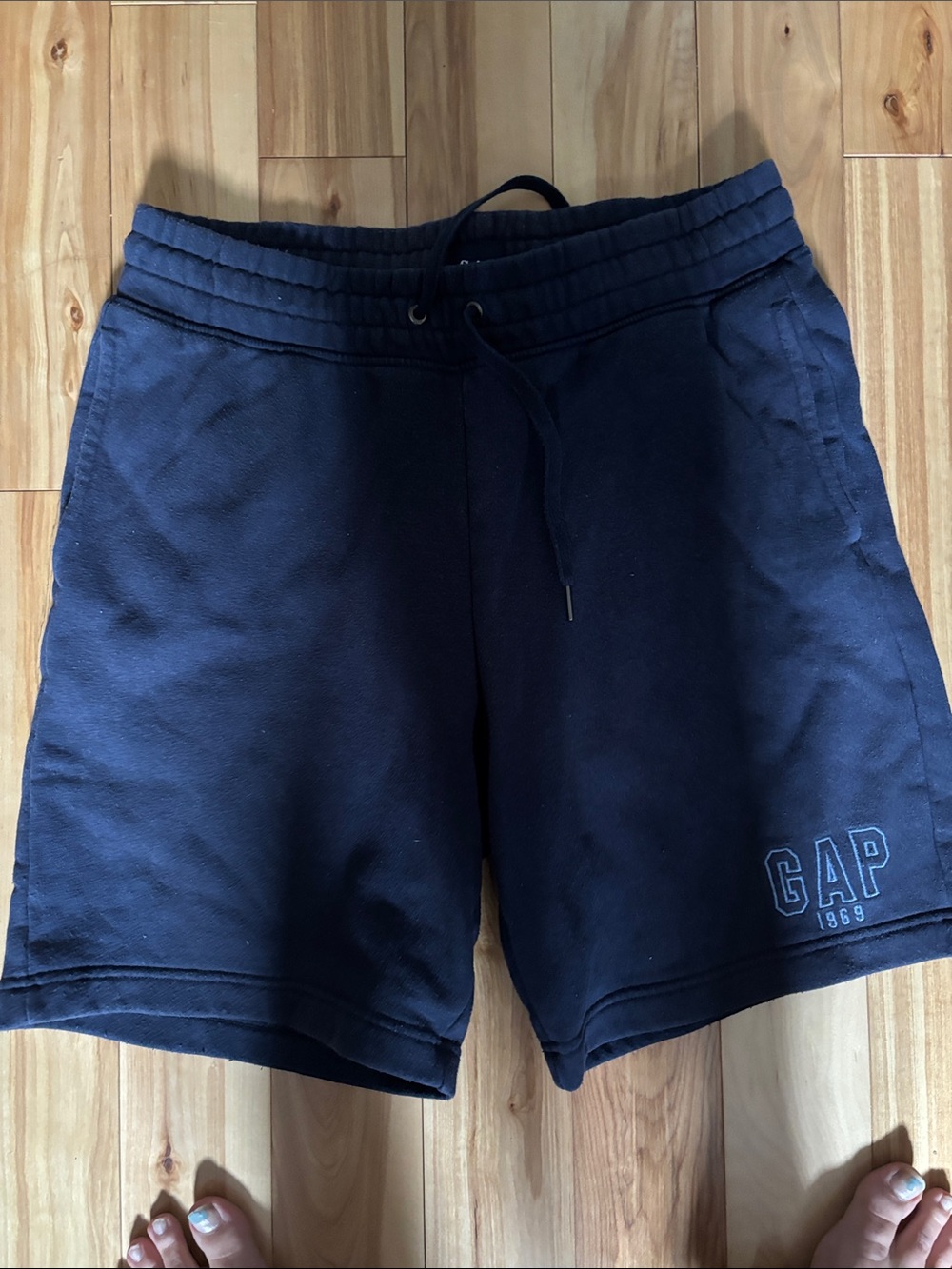 GAP Men's Dark Navy Logo Fleece Athletic Shorts